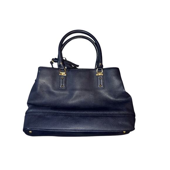 Tommy Hilfiger Navy shoulder bag with gold accents and tassel hang tag - Picture 2 of 7